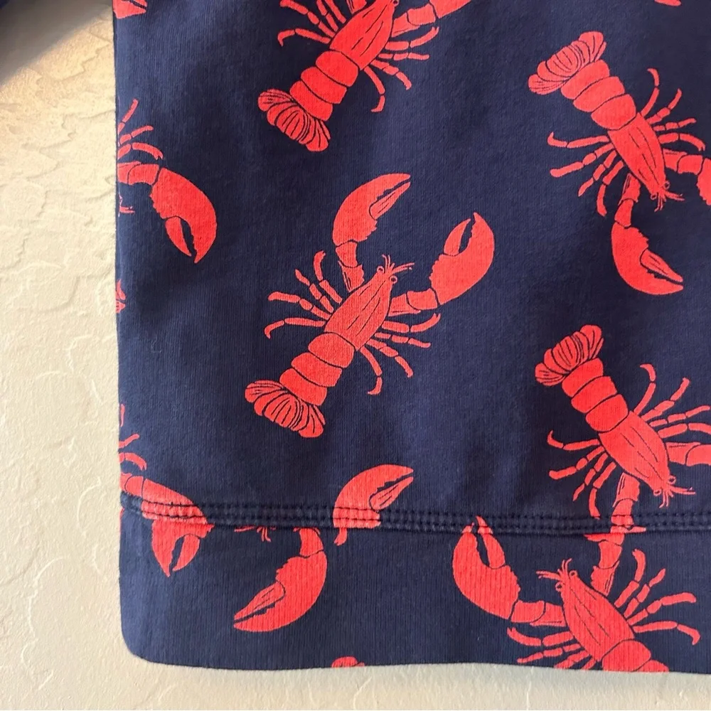Old Navy long sleeve navy blue and red lobster print sweatshirt size 3T